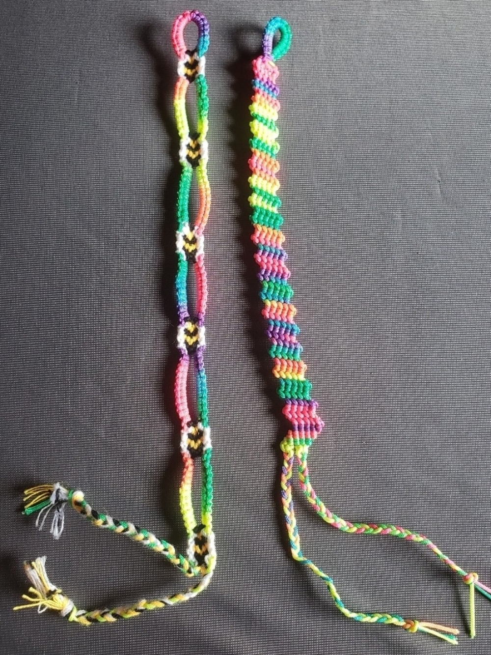 Handmade Multicolor Friendship Bracelet Neon Rainbow